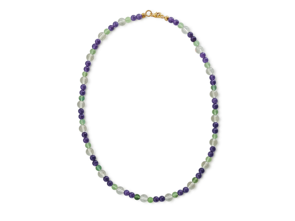 Kette Venus-Amethyst-Flourit-Bergkristall